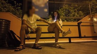 Stranger Seduced a Milf at a Bus Stop. Outdoor sex