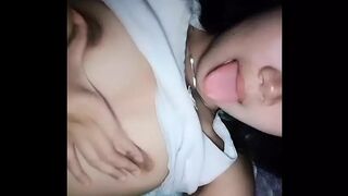 It's so beautiful and fun to masturbate natural breasts