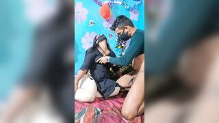 Hot and Romantic bhabhi fucking on his boyfriend.absent her husband