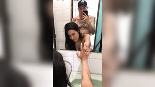 He fucks my tight ass in the bathroom