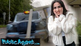 Public Agent - British Brunette Teen with Big Tits Sucks and Fucks after Nearly Getting Run Over by a Runaway Fake Taxi