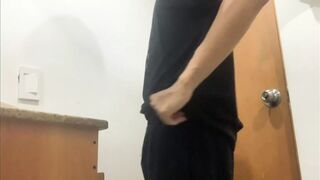 stepmom catches her stepson jerking off and wants to help him finish