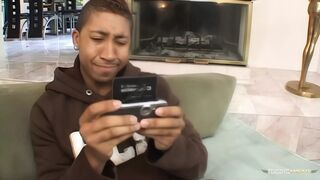 Smooth Ebony Jasmine Byrne thoroughly consumes the all of her breast milk after a sexual encounter